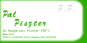 pal piszter business card